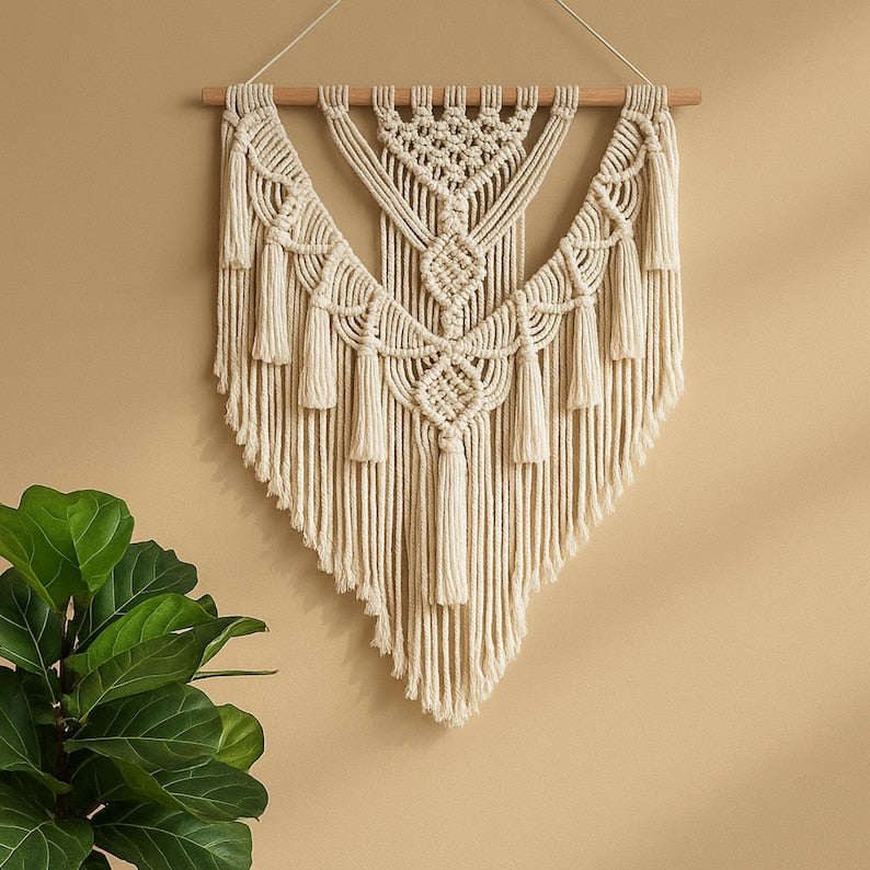 Handmade Macrame Wall Hanging – Boho Macrame Tapestry